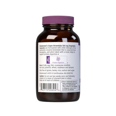 BlueBonnet Bromelain label highlighting vegan, non-GMO attributes for clean nutrition.
