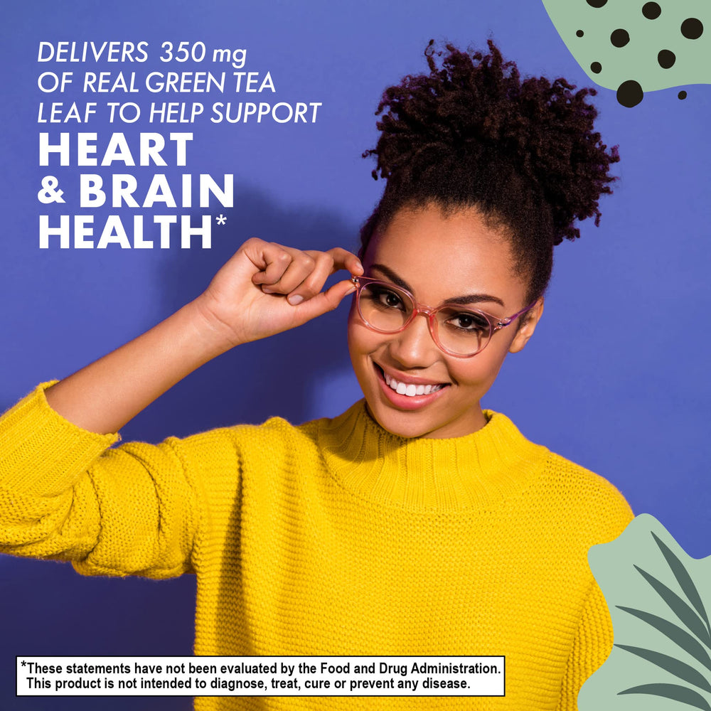 BlueBonnet EGCG Green Tea Label close-up showing non-GMO and vegan certifications for clean sourcing.