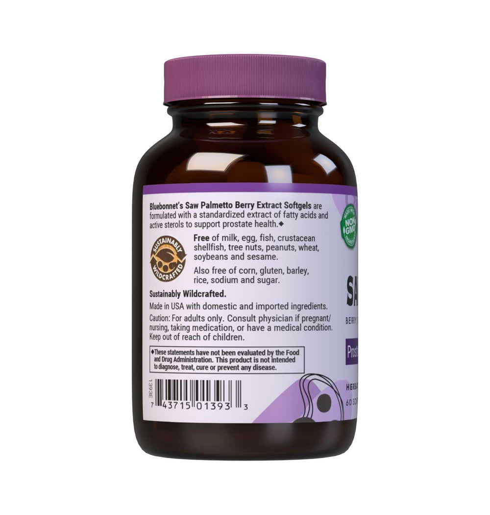 BlueBonnet Saw Palmetto Berry Softgels packaging supports convenient daily use.