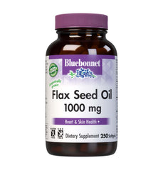 BlueBonnet flax seed oil softgels bottle showcasing convenient daily omega fatty acid support
