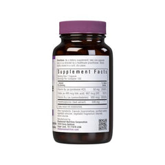BlueBonnet Homocysteine Formula capsules close-up, showcasing vegan, non-GMO ingredients.