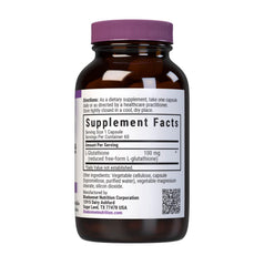 BlueBonnet L-Glutathione ingredients close-up showing vegan, allergen-free formula