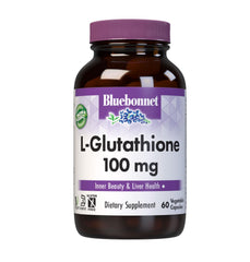 BlueBonnet L-Glutathione bottle pour indicating daily antioxidant support