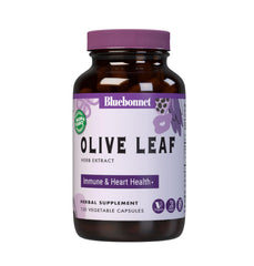 BlueBonnet Olive Leaf Extract bottle highlights immune support potential.