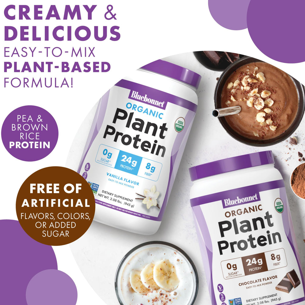 BlueBonnet packaging emphasizing USDA Organic, non-GMO, gluten-free and vegan certifications.
