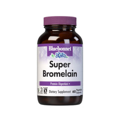 BlueBonnet Super Bromelain bottle with pineapple-powered digestive support for meals.