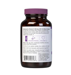 Bluebonnet Vitamin E 400 IU d-alpha tocopherols bottle potent tocopherols blend