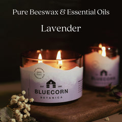 Bluecorn Beeswax candle offers up to 40 hours of ambience.