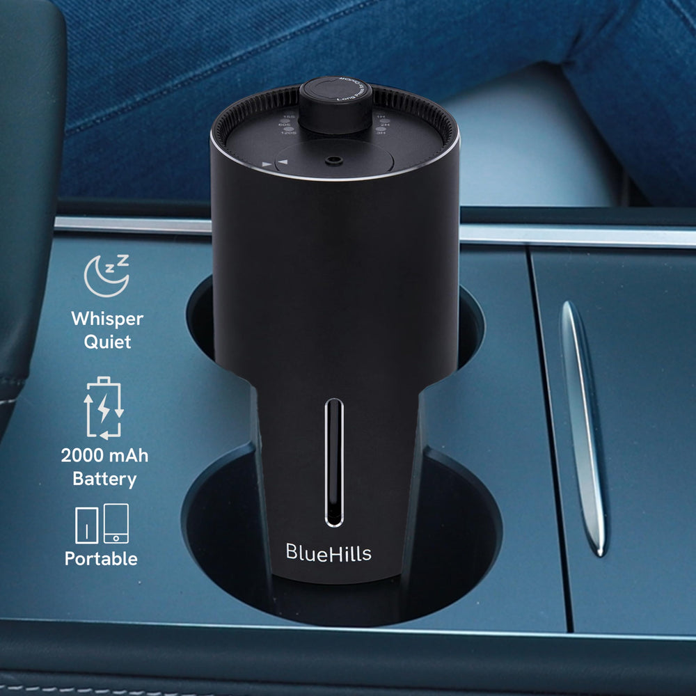 BlueHills cordless diffuser operates quietly for peaceful spaces