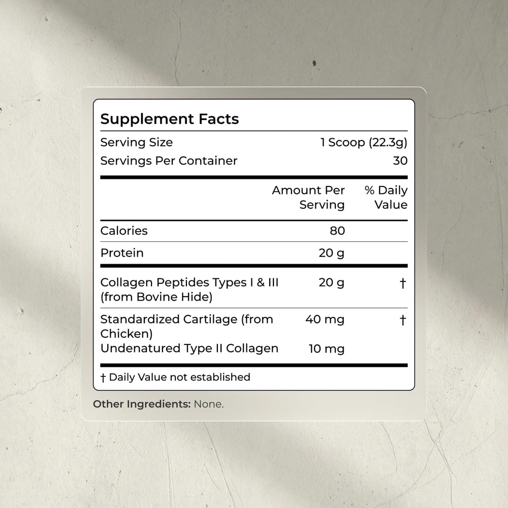 Blueprint Bryan Johnson collagen powder poured into coffee for easy dissolution and smooth texture