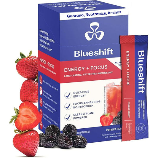 Blueshift Energy Focus powder packets for convenient daily energy