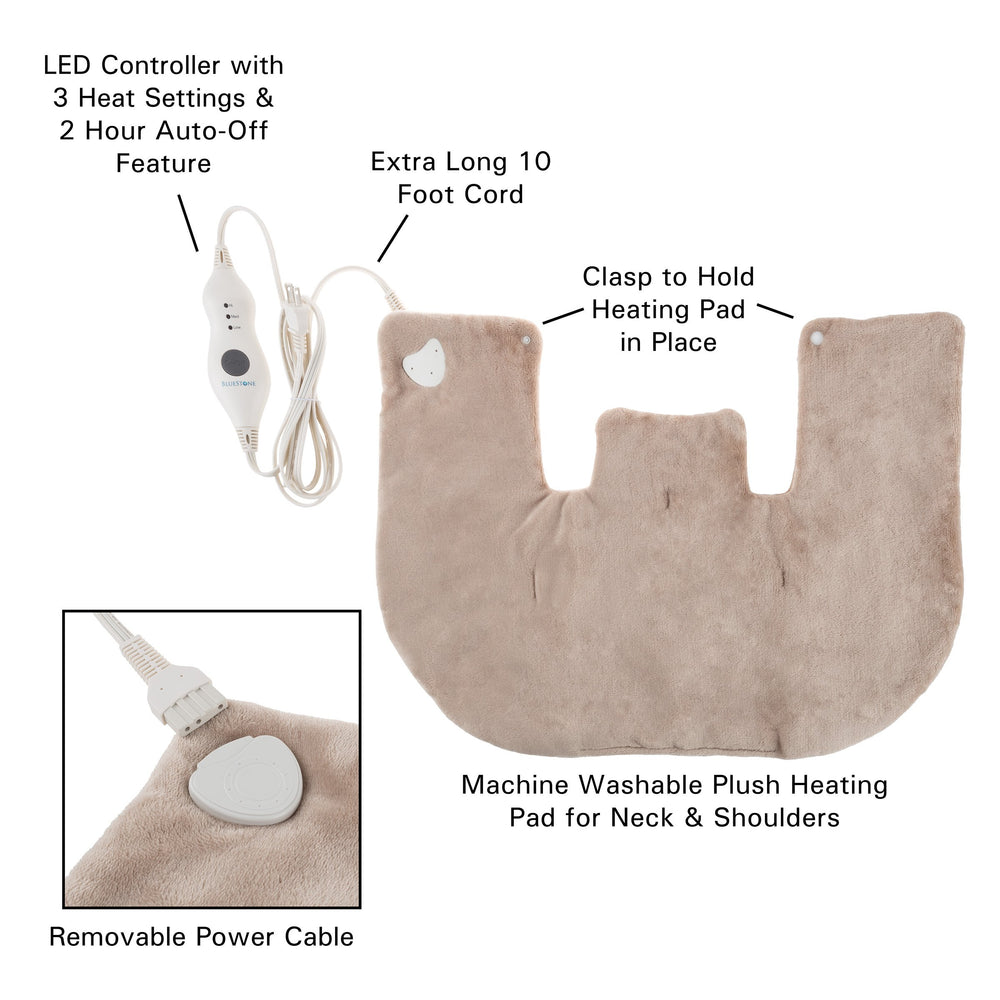 Bluestone warmer displaying three heat settings for customizable warmth