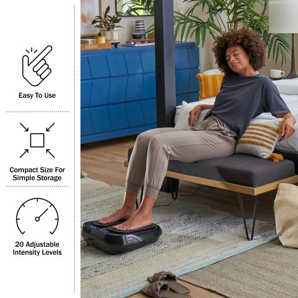 Bluestone Massager fits under a desk for convenient use at work