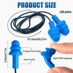 Blulu metal-detectable earplugs close-up for detector-friendly manufacturing environments.