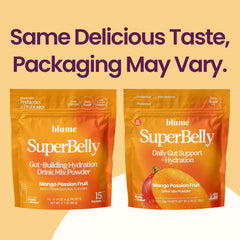 Blume SuperBelly prebiotic inulin fiber for gentle daily support.