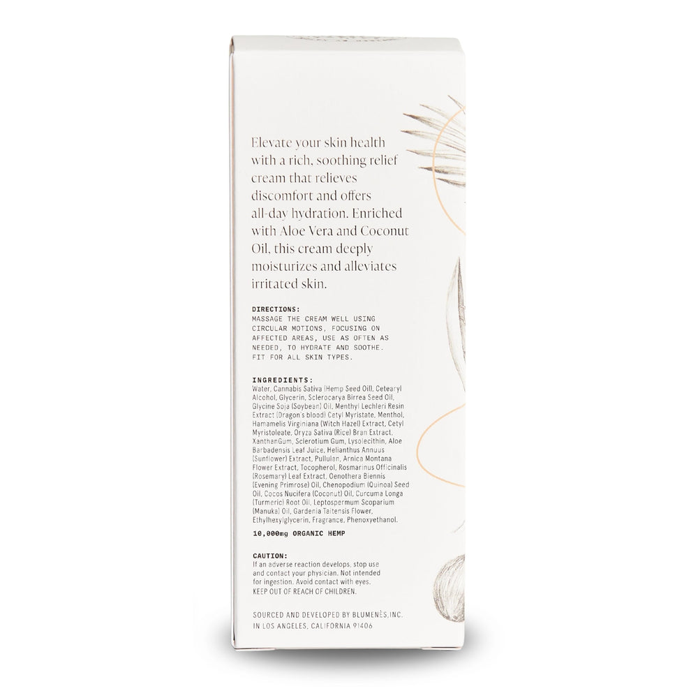 Blumenes Body Renewal creamy texture on leg skin feels soft.