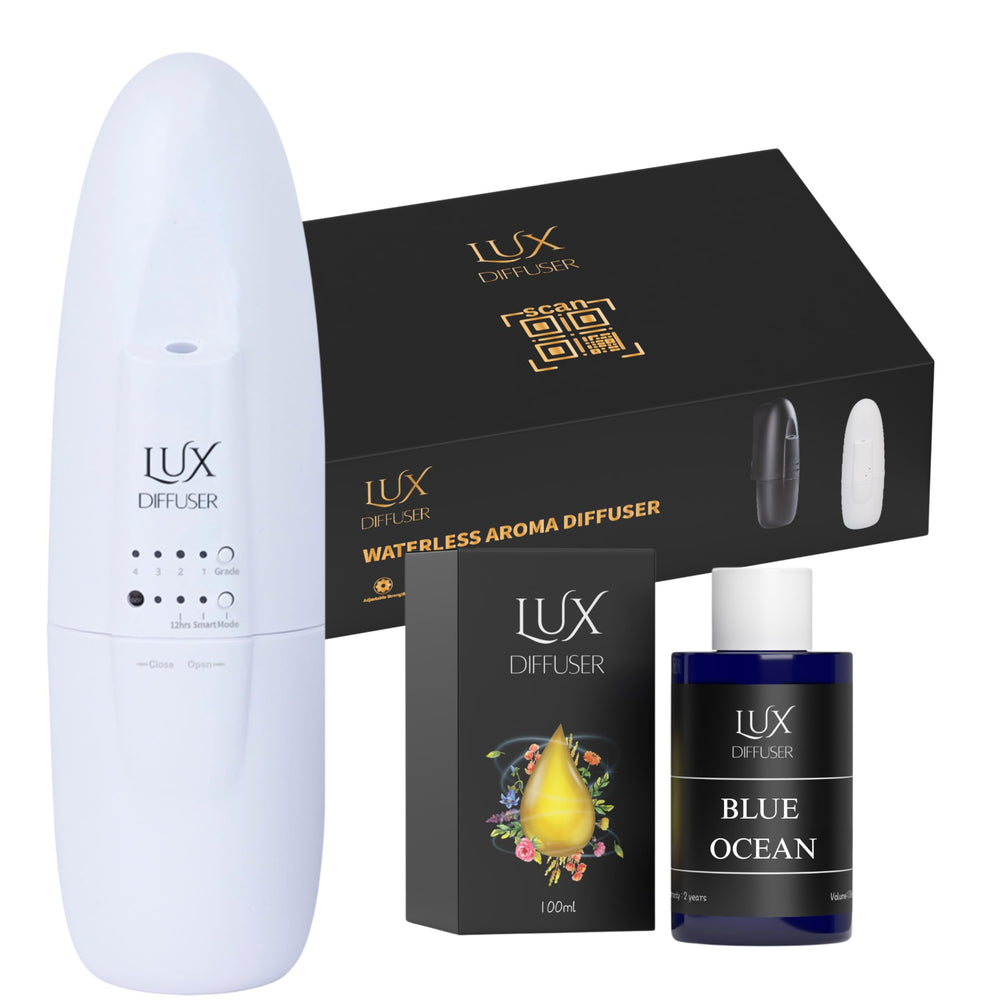 B.N.D TOP Lux Diffuser in blue ocean for silent home and office aromatherapy.