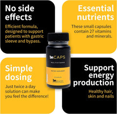 Close-up of BNHealthy BN Caps capsules highlighting bioavailable nutrients.