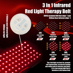 Bnlei wearable red light wrap worn on arm for portable relief