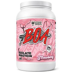 BOA Isolate Protein strawberry bottle with flavor and protein content.