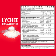 Lychee scoop in shaker highlights easy mixing and refreshing flavor during training.