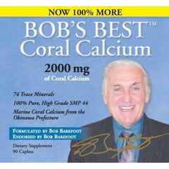 Three-pack packaging of Bob's Best coral calcium for long-term affordability