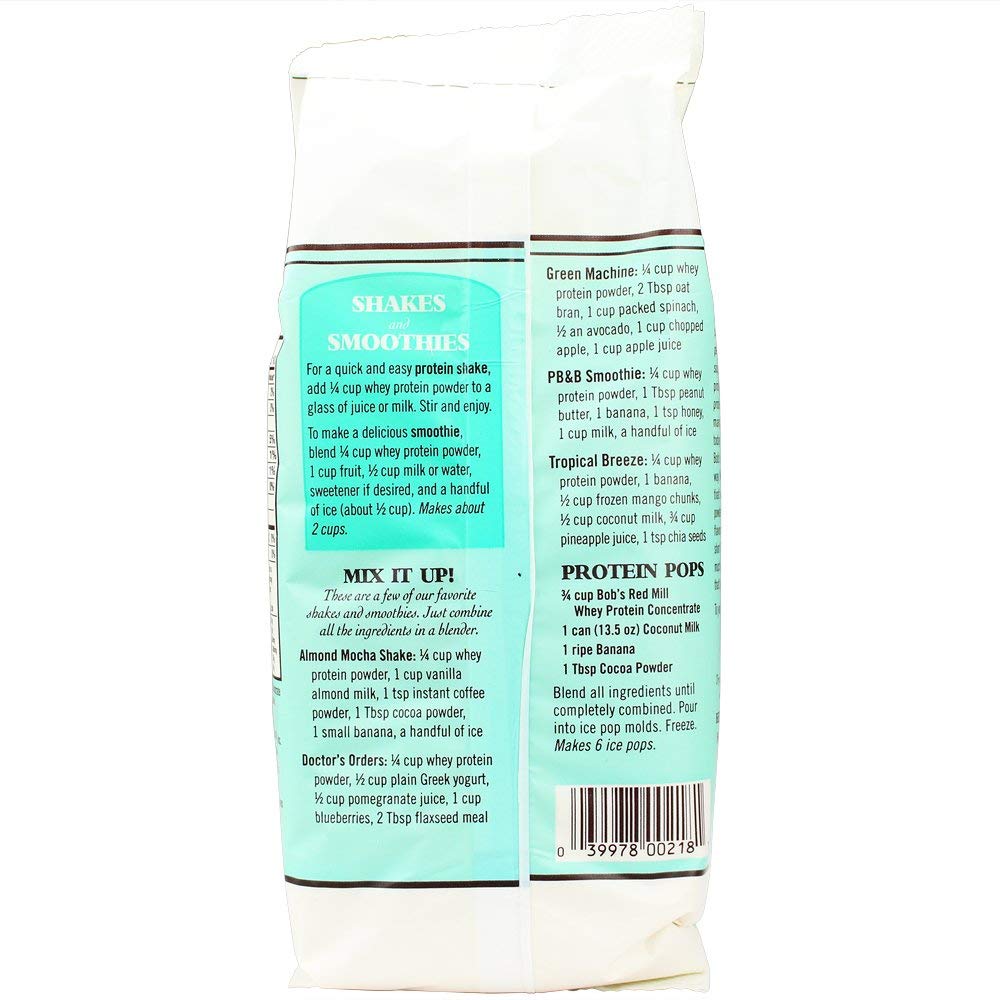 Bob's Red Mill Whey Protein Concentrate dissolves instantly in a shaker.