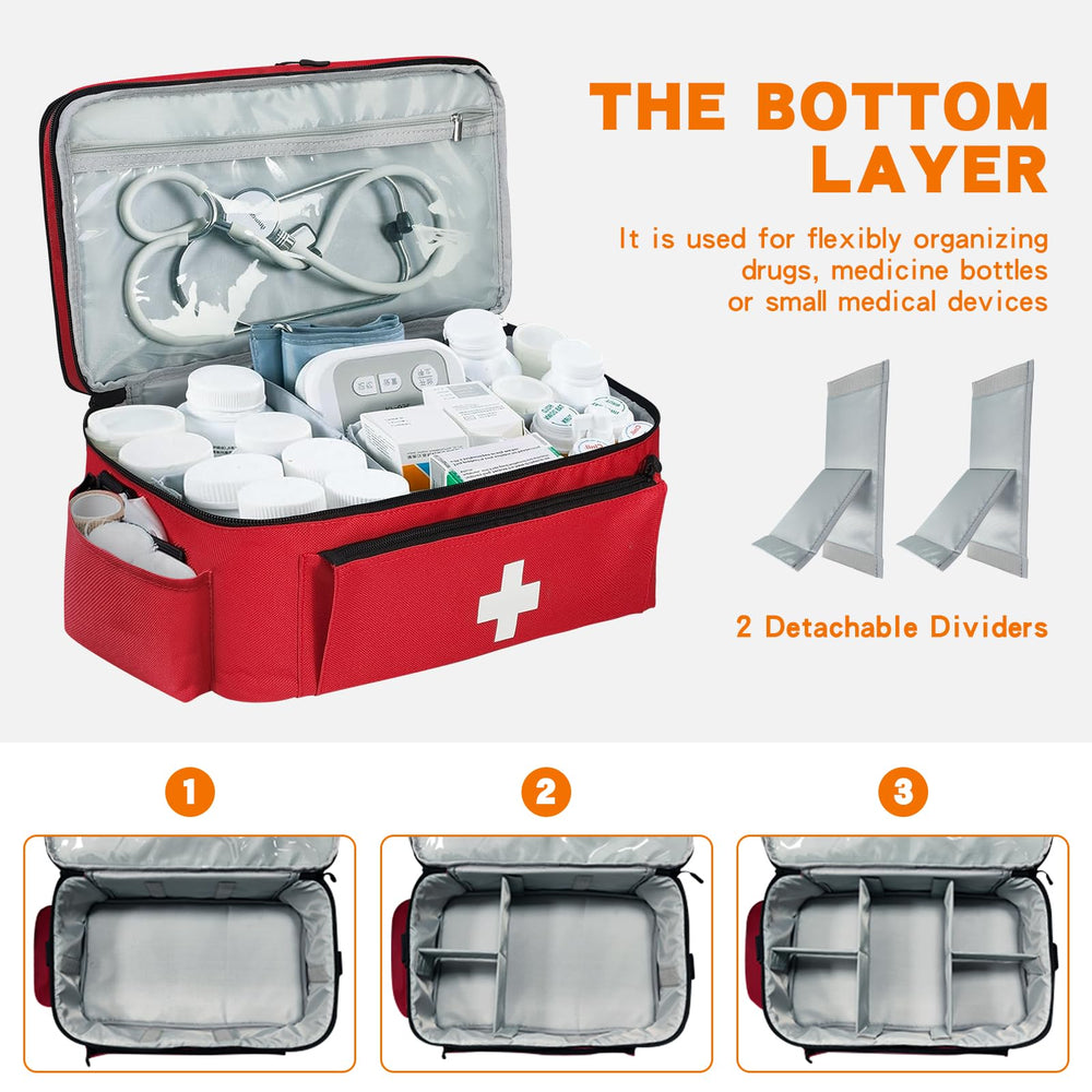 Boczif first aid kit bag front compartment for quick access items