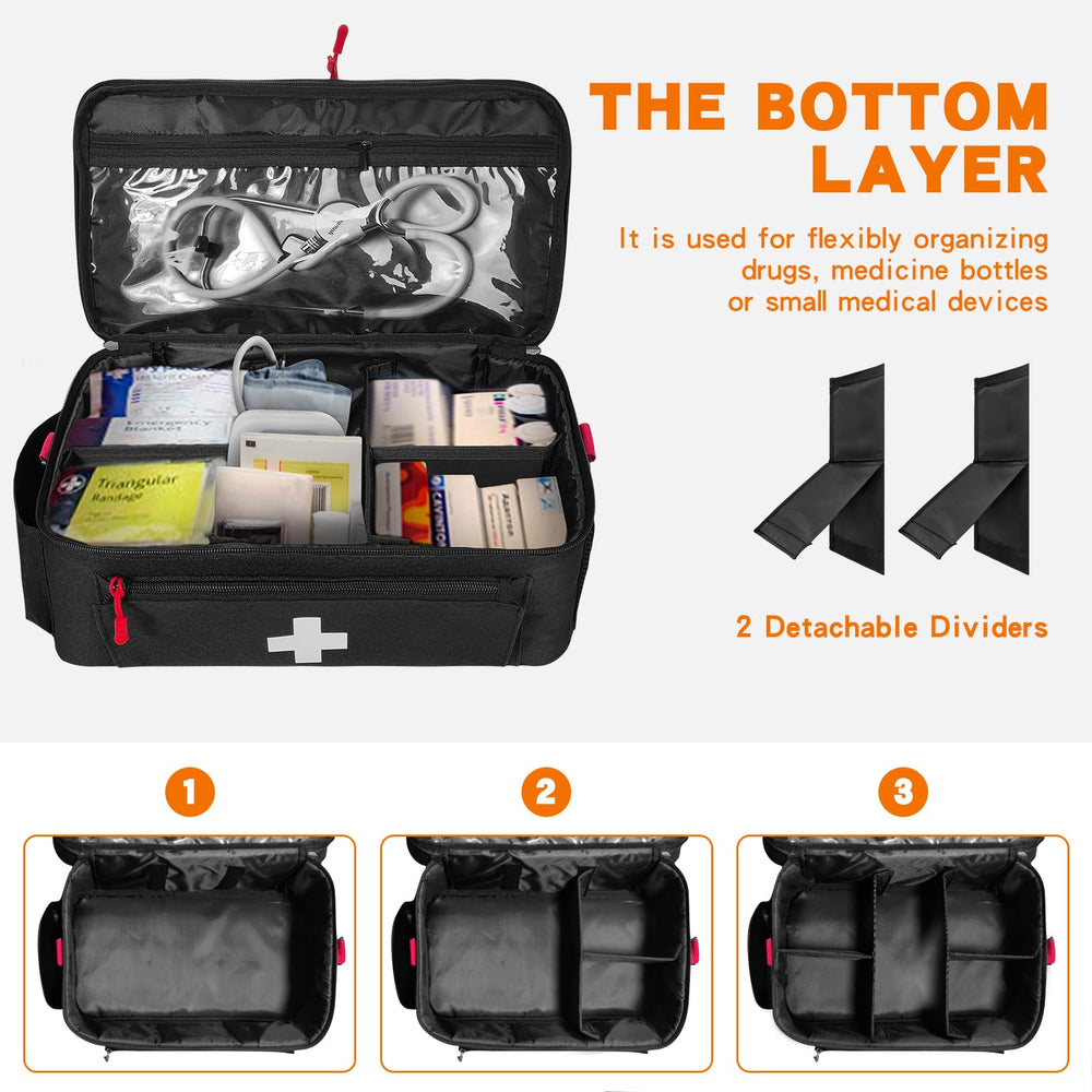 Boczif bag front compartment provides visible storage for items.