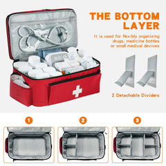 Boczif first aid kit bag front compartment for quick access items