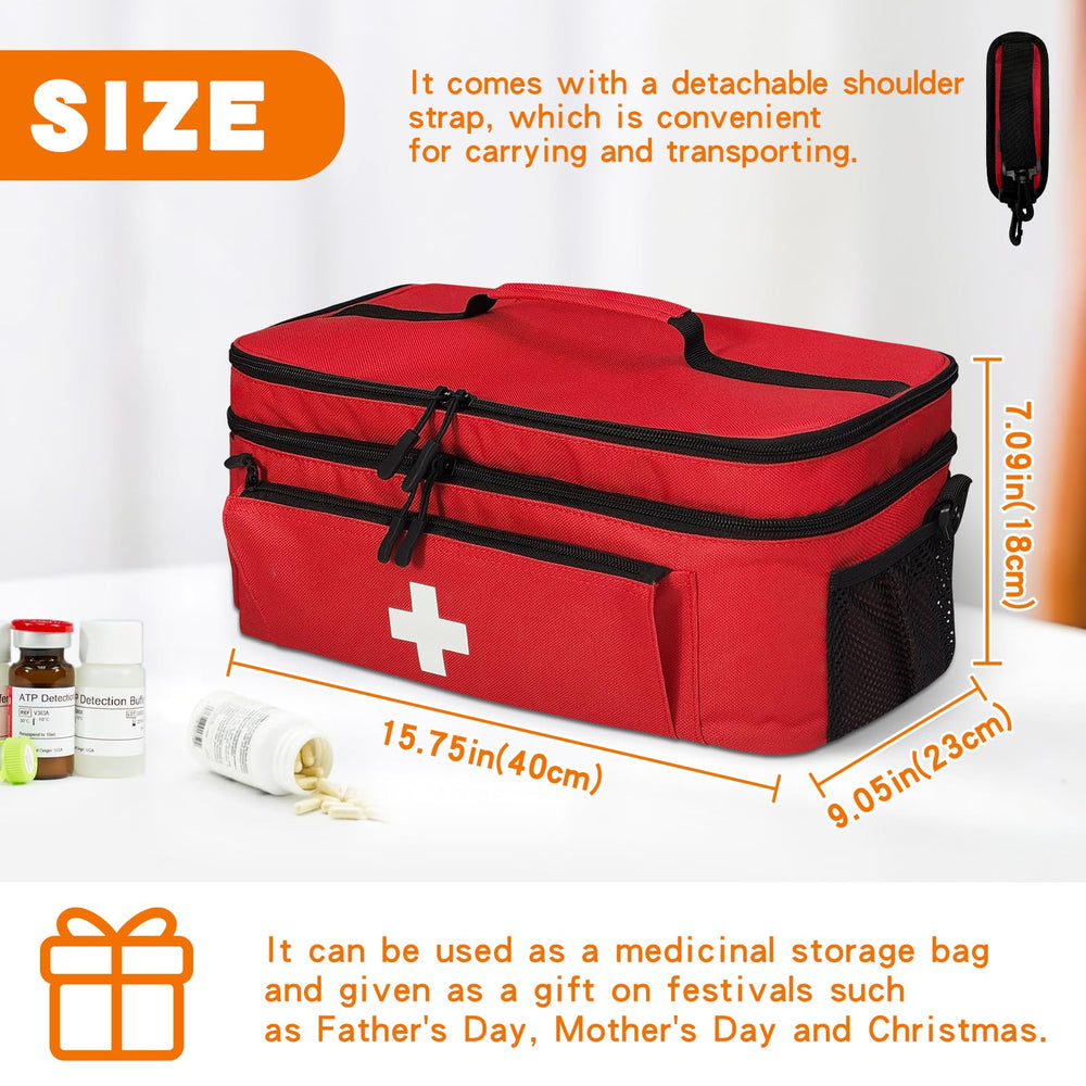 Boczif first aid kit bag inner pocket that keeps items visible