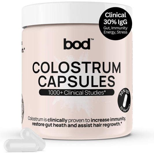 Bod Colostrum capsules offering immune support for daily resilience
