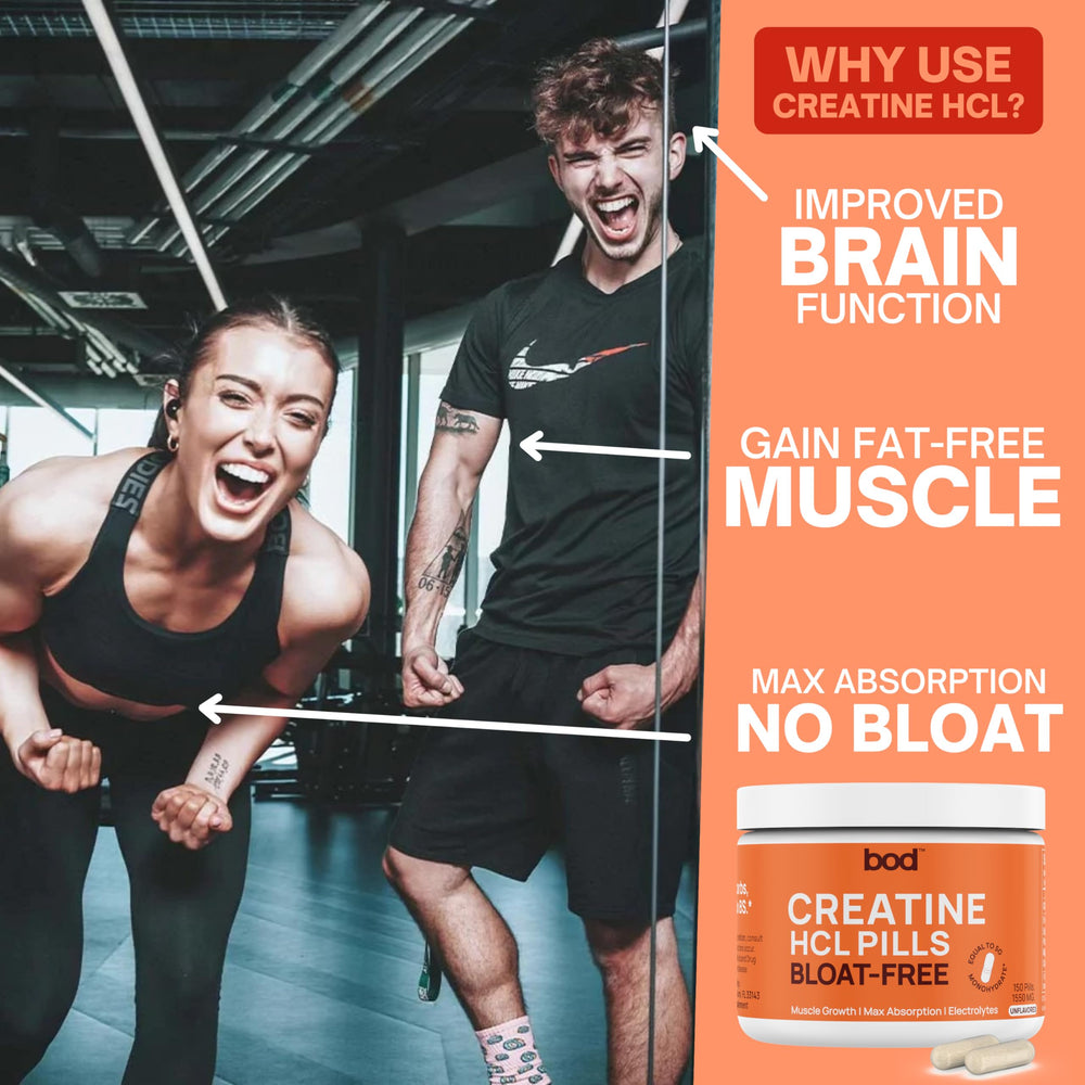 Bod Goba Tea Creatine HCL label close-up highlighting clean ingredients.