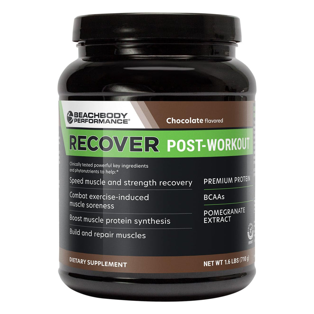 BODi Recover tub in chocolate flavor supports post-workout recovery and muscle repair