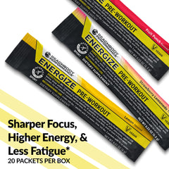 BODi Energize strawberry-lemonade flavor tub with vibrant branding
