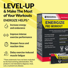 BODi Energize being mixed with water for quick on-the-go energy