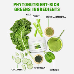 BODi Power Greens Boost ingredients like spinach and chlorella shown on label