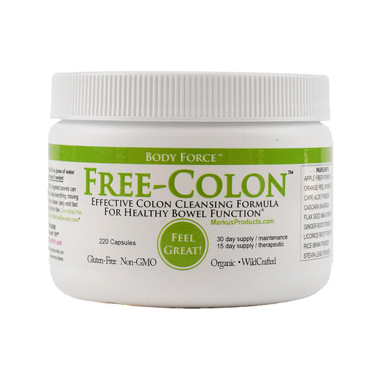 Body Force Colon Formula bottle front, easy daily digestive support.