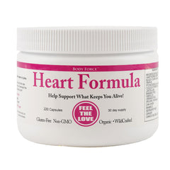 Body Force Heart Formula capsules bottle close-up with magnesium malate for bioavailability.