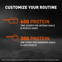 Body Fortress Whey protein nutrition panel outlines protein and amino acid content