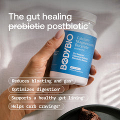 BodyBio Butyrate packaging box on shelf for GI wellness
