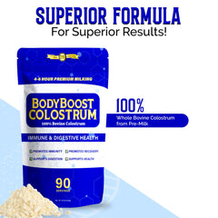 BodyBoost grass-fed cows image emphasizes natural pasture-based sourcing.