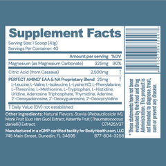 BodyHealth Body Calm label close-up highlighting vegan ingredients and clean formula.