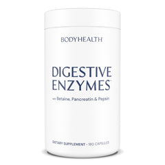 BodyHealth Digestive Enzymes bottle showing post-meal support label