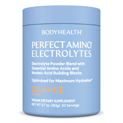 BodyHealth PerfectAmino electrolytes orange powder for steady hydration