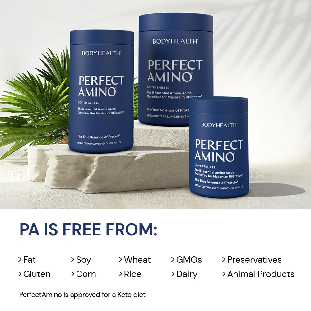 BodyHealth PerfectAmino vegan formulation produced in USA cgmp facilities