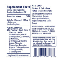 BodyHealth Same 400mg capsules close-up illustrating daily joint and mood support.