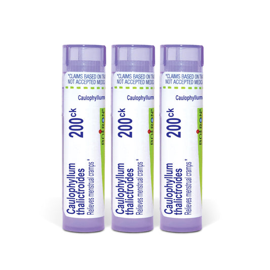 Boiron Caulophyllum 200CK pellets in tubes for easy dosing