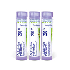 Boiron Caulophyllum 200CK pellets in tubes for easy dosing