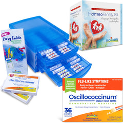 Boiron HomeoFamily kit contents organized for easy home use.
